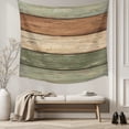 thumbnail image 5 of Farmhouse Sage Green Brown Tapestry for Bedroom Wall Hanging Tapestry, Vintage Wooden Striped Ceiling Backdrop Tapestries Poster Blanket Wall Decor for Teens Room Living Room Dorm 39" x 59", 5 of 8