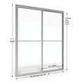 thumbnail image 6 of Basco DLXH05A4771XPBN Deluxe 71-1/2" High X 47" Wide Bypass Framed Shower Door - Nickel, 6 of 7