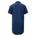 thumbnail image 4 of Vestido camisero de denim para mujer: largo medio, botones en la parte delantera, cuello, bolsillos, informal/fin de semana, corte holgado, denim, 4 of 6