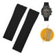 thumbnail image 3 of Correa de reloj de goma Arc para Citizen Sky Eagle Mido Helmsman M005, resistente al agua, de silicona negra y azul, con herramientas, 22 y 23 mm, 3 of 5