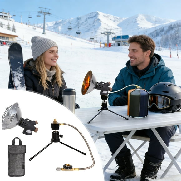 Portable Gas Heater for Camping & Tents | Mini Outdoor Heater with Safety Cover for Winter Fishing, Hiking & Emergency Heating | Compact, Gas-Powered