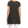 thumbnail image 3 of Women's Casual Polka Dot Short Sleeve Round Neck Tunic Tops with Side Pockets, 3 of 6
