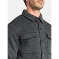 thumbnail image 4 of George Men's and Big Men's Knit Shacket with Microfleece Lining, Midweight, Sizes S-3XL, 4 of 5