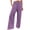Purple, variant on KHONTS Women's Casual High Waisted Palazzo Pants Wide Leg Trendy Trousers Floral Printed Boho Beach Vacation Pants with Pockets Purple XL