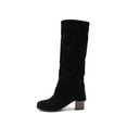 thumbnail image 6 of Fesfesfes Riding Boots For Women Fall Winter Thick High-heeled Casual Sleeve High-barrel Knight Women's US:4.5(35), 6 of 9