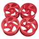 thumbnail image 2 of Juego de llantas RC con bujes Beadlock de 52 mm, repuesto de alta resistencia, elegante pieza de actualización 1/12, llantas de aluminio para 86S Rojo, 2 of 8