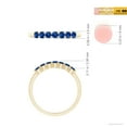 thumbnail image 4 of Angara Natural 0.63 Ct. Blue Sapphire Non Eternity Wedding Band in 14K Yellow Gold for Women (Ring Size: 11.5), 4 of 9