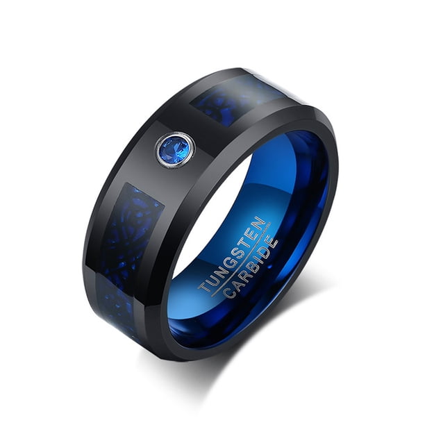 Anillo de 8MM, anillos de dedo ligeros y duraderos a la moda, sencillos, pequeños, de Color sólido, joyería para hombres, regalo para Festival Ropa, zapatos y accesorios Miscelánea talla 8 Minnieouse AP014864-02