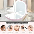 thumbnail image 4 of Portable two-sided travel lamp, LED makeup mirror, two-sided lamp in three colors, pink, 4 of 5