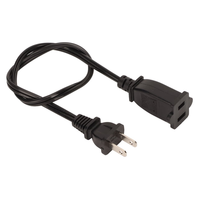 para NEMA 1 15P a 1 15R Cable 2 clavijas Cable de extensión de alimentación retardante de llama impermeable Enchufe de EE. UU. 125 V 19,7 pulgadas