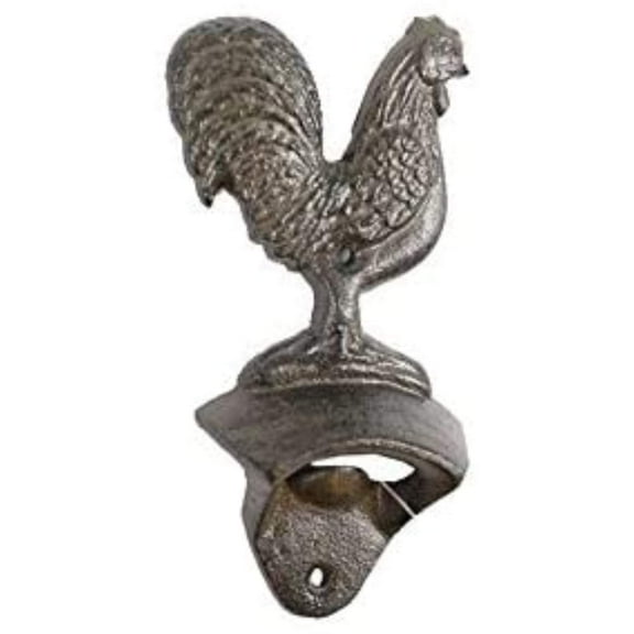 Cast Iron Rooster Bottle Opener 6" - Bottle Opener Novelty - Rooster Decor
