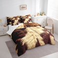thumbnail image 3 of Homewish Rustic Cow Hide 7-Piece Twin Bedding Sets,Western Farmhouse Bedding Comforter Set,Beige Brown Sheet Sets For Men Women,Breathable Home Decor, 3 of 8