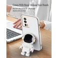 thumbnail image 5 of Compatible with Redmi K60 Pro Case Silicone TPU Plating, Xiaomi Redmi K60 Pro Phone Case Cute Astronaut Pattern Cover with Stand for Women Girls (White), 5 of 14