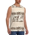 thumbnail image 2 of Fotbe Cows On The Farm Men's Camiseta sin Mangas Estampada para Hombres, Playera Casual para Gimnasio, Entrenamiento, Playa-XX-Large, 2 of 7