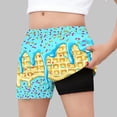 thumbnail image 2 of HAOTAGS Swim Shorts Boys,Elastic Waist Quick-Dry Ice Cream Print Casual Swimwear Sky Blue 9-10 T, 2 of 6
