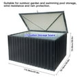 thumbnail image 2 of Outdoor Metal Storage Box,Patio Rattan Deck Box With Lockable Doors,Large Capacity,Waterproof Roofs, Storage Box For Storing Your Cushions, Pillows, Blankets, Toys,Black, 2 of 5