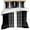 Black, variant on 3 Piece Burnt Orange Beige Striped Duvet Cover Set California King,Microfiber Comforter/Quilt Cover with Corner Ties and 2 Pillowcases,Modern Farmhouse Retro Lines Soft Bedding with Zipper Closure