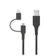 thumbnail image 2 of LOGiiX Cable Multiconector 2 en 1 USB-A a USB-C/microUSB - Negro, 2 of 3