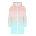 thumbnail image 4 of FDGIU Women's 2025 Long Hoodies - Full Zip Tunic Sweatshirt with Pockets, Trendy Fall Casual Outerwear, Open Front Cardigan Style, 4 of 6