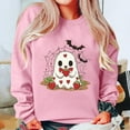 thumbnail image 3 of AKOEE Crewneck Sweatshirts Halloween Outfits for Women Long Sleeve Graphic Ghost Printed Funny Pullover Loose Tops (2XL, Pink), 3 of 3