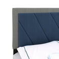 thumbnail image 3 of Sleep Sync Boyd Sleep Diagonal Linen Upholstered Bed Frame Blue Queen, 3 of 5