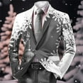 thumbnail image 2 of Kcodviy Boho for Mens Breasted Men Tuxedo Suit Wedding Two Button Retro Ethnic Slim Fit Suits for Men Style Suits Open Front Wedding Tuxedo for Men Business Casual Jacket, 2 of 3