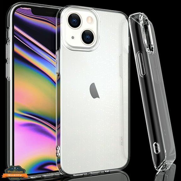 Xpression Case for Apple iPhone 13 (6.1") Slim Thin Transparent Silicone Soft Skin Flexible TPU Gel Rubber Candy Gummy Protective Hybrid Phone Cover [Clear]