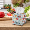 thumbnail image 3 of ZUXONGSY Mushroom Square Tissue Box Covers 2 Pack PU Leather Tissue Holders Decoration Easy to Install Tissue Box Cover Decorative Tissue Organizer for Table, Dresser, Countertop, 3 of 7