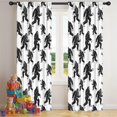 thumbnail image 5 of Blackout Kids Curtains,Bigfoot and Silhouette White Pattern Children's Insulated Curtains Set Of 2,Bedroom Essentials,Toddler Room Decor 42"x84", 5 of 5