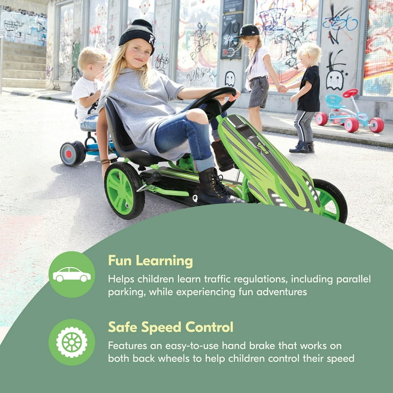 hauck Speedster Pedal Go Kart with Adjustable Bucket Seat for Kids