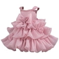 thumbnail image 2 of Amzcrzy Pageant Dresses for Girls Solid Color Square Neck Sleeveless Formal Dresses 3D Rose Floral Ruffled Princess Tiered Dress for Girls, Layered Ruffles A-line Mini Skirt 2-10 Years, 2 of 5