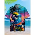 thumbnail image 5 of Camisas hawaianas atractivas con estampado 3D de guitarra de loro para hombre, camisetas holgadas de verano de manga corta de gran tamaño para playa para hombre, camisas para niño, 5 of 5