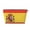 Silver, variant on Flag Of Spain Travel Handbag Leather Purse Organizer Tidy Bag Purse Toiletry Clutch For Women