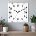 thumbnail image 6 of Pure White Wooden Wall Clock Silent Non Ticking, Simple Solid Color Square Wall Clocks Battery Operated, Decor Clock for Home Office, Living Room, Kitchen, 10 Inch, 6 of 9