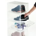 thumbnail image 4 of Sumdeal Stackable Clear Plastic Shoe Storage Box Set of 4, 4 of 10