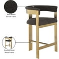 thumbnail image 2 of Meridian Furniture Romeo Brown Boucle Fabric Counter Stool (Set of 2), 2 of 7