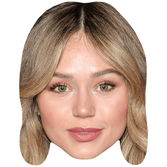 Brec Bassinger (Hair Down) Big Head. Larger than life mask.