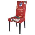 thumbnail image 4 of Funda para silla de comedor navideña, 4 piezas, funda protectora elástica para silla navideña, funda para silla de comedor, decoración navideña, fiesta navideña, 4 of 5