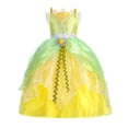 thumbnail image 1 of Vestido de niña, disfraz de Tiana, disfraz de princesa y sapo, película de Anime, ropa de juego de rol, Halloween, carnaval, princesa Dress8-9Y Tag-130 Gao Jinjia LED, 1 of 2