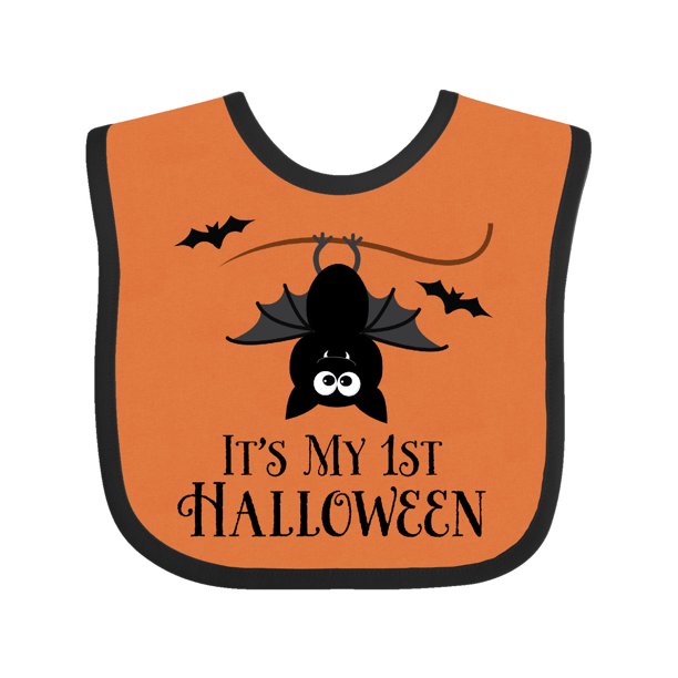 1st Halloween Bat Baby Bib