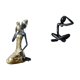 thumbnail image 1 of Estatua de la dama,Estatua de dama tribal africana,artesanías de cafetería hechas a mano,Figura de escritorio,Escultura abstracta de pensador para decoración de oficina y hogar.,Figura, 1 of 8