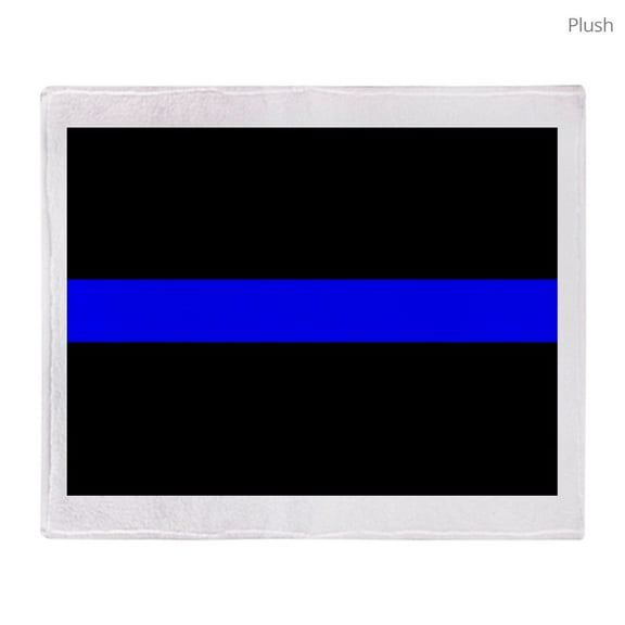 CafePress - Thin Blue Line Throw Blanket - Soft Fleece Throw Blanket, 50"x60" for All Ages