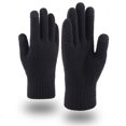 thumbnail image 2 of Baberdicy Gloves Knitted Winter Fall Warm Thickened Gloves and Men's Woolen Gloves Gloves for Cold Weather Black, 2 of 5