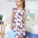 thumbnail image 4 of Fotbe Orchids Flowers Vestido de Dormir para Niñas de 3 a 10 Años, Mangas Cortas, Estilo Princesa, Pijama Camisón con Mangas Voladas-Medium, 4 of 6