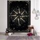 thumbnail image 3 of Tapiz de mandala de tarot de luna y sol negro dorado, tapiz colgante de pared de brujería hippie, alfombras de pared, decoración de dormitorio, tapiz psicodélico, 3 of 4