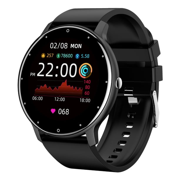 Reloj inteligente para hombres y mujeres, pantalla táctil de 1,28 pulgadas, rastreador de actividad física con recordatorio de mensajes, monitor de frecuencia cardíaca, modos deportivos