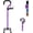 purple, variant on Canes for Women/Men with Second Handle, Foldable & Adjustable Walking Cane with 4-Pronged Base, Quad Cane for Stability, Standing, Balance, Leg Surgery Recovery