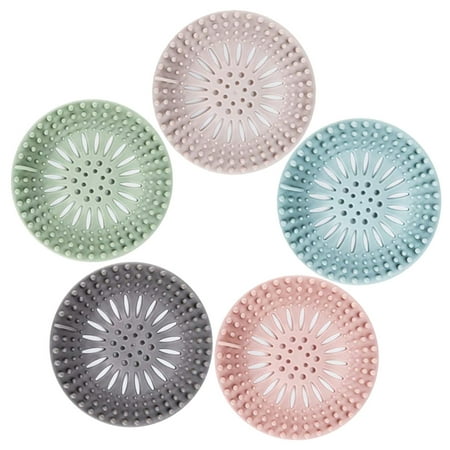 

Etereauty Drain Silicone Hair Bathtub Stopper Shower Catcher Cover Sink Floor Blocking Plastic Anti Strainer Strainers Flexible