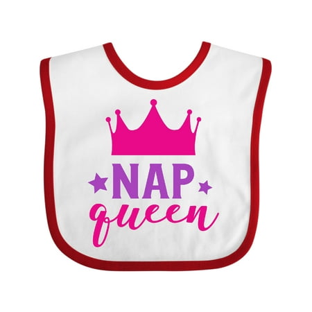 

Inktastic Nap Queen Princess Crown Stars Sleep Sleeping Gift Baby Girl Bib