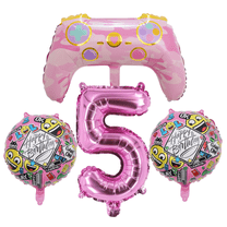 Gamer Girl 5th Birthday Party Balloons Pink Foil Set